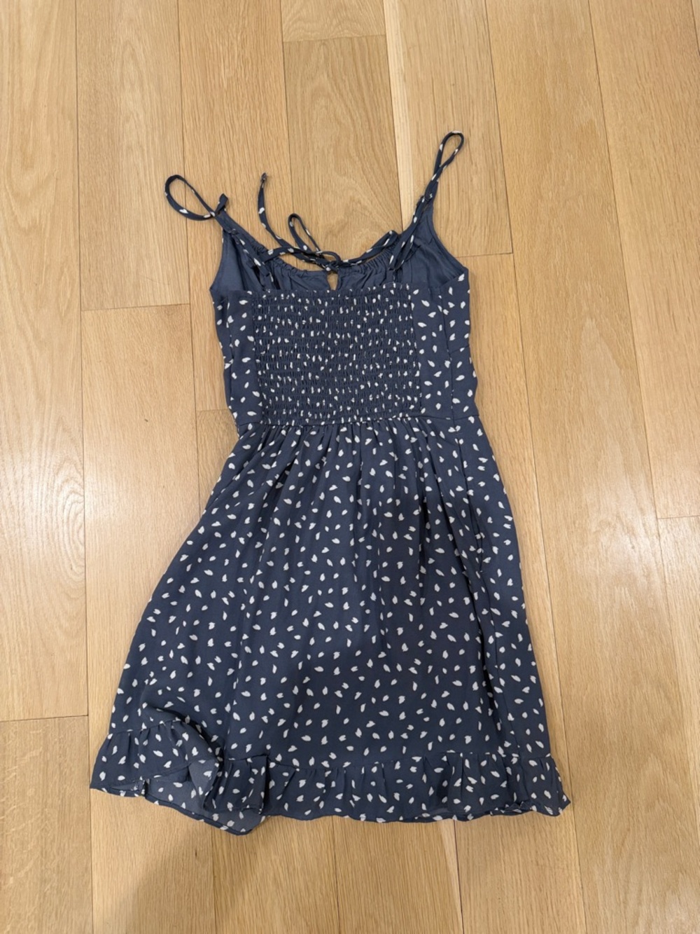 Grey Spotted Ruffle-Hem Mini Dress - Picture 5 of 5